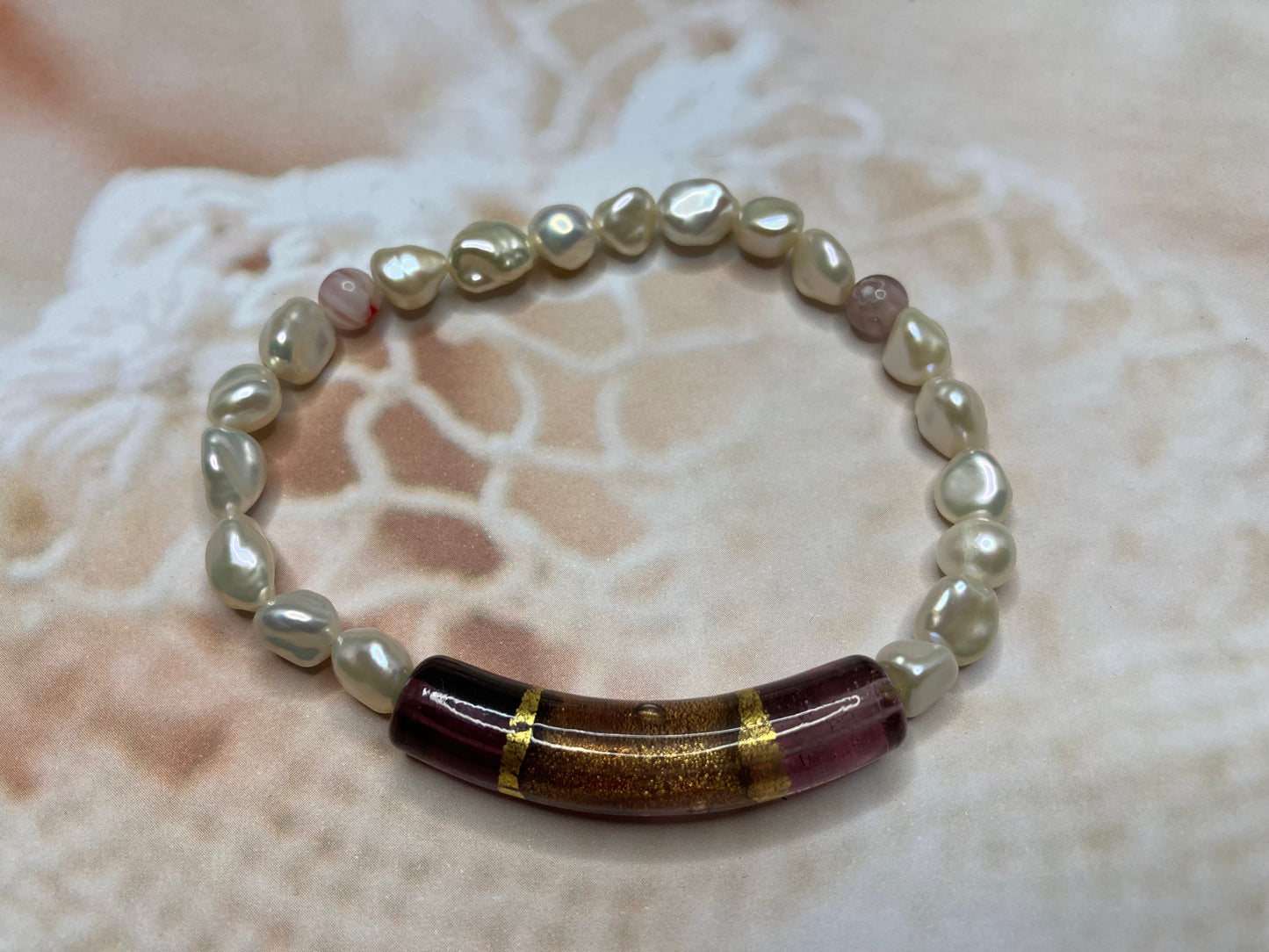 Murano Glass & Pearls Bracelet