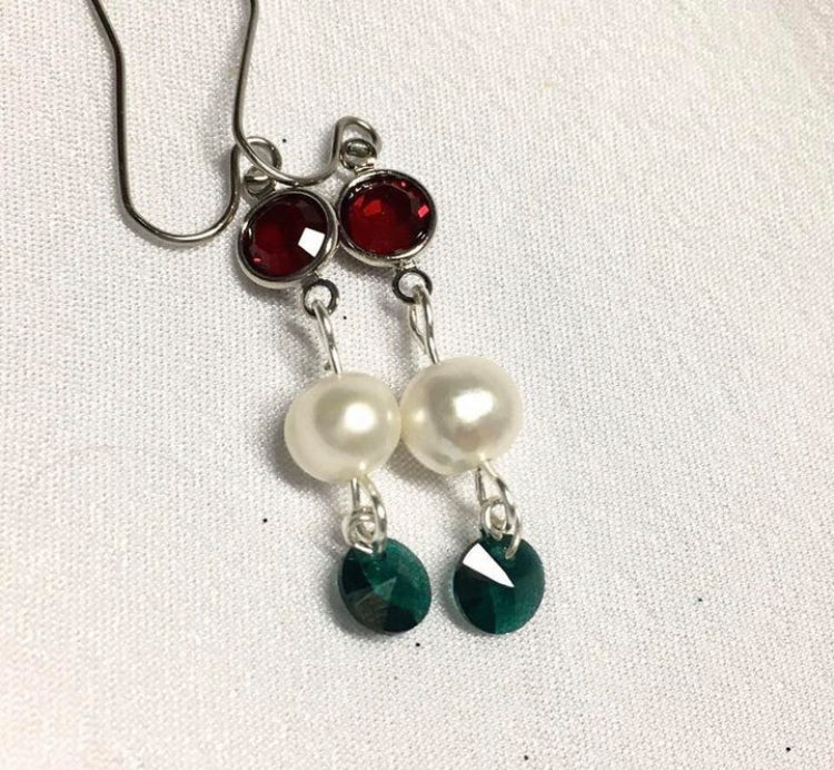 Crystal and Pearls Dangles